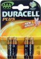 Duracell Plus AAA pack of 4 Part No.7173
